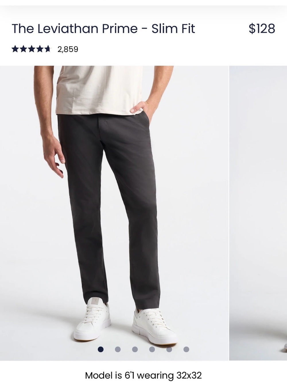 Birddogs Slim Straight Chinos in Charcoal Black